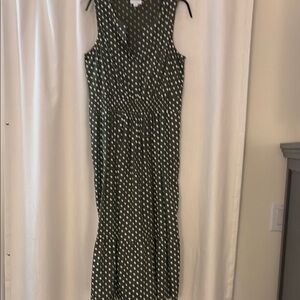 Green Polka Dot Sleeveless Dress